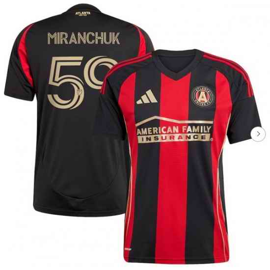 Men's Atlanta United FC Aleksei Miranchuk adidas Black 2025 The Connector Replica Player Jersey